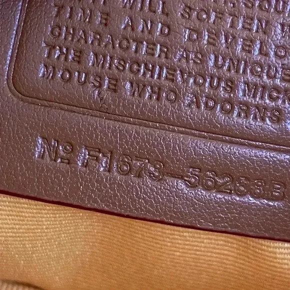 Disney X Coach Mickey Mouse Small Brown/tan Crossbody LIMITED EDITION Leather - Picture 10 of 11